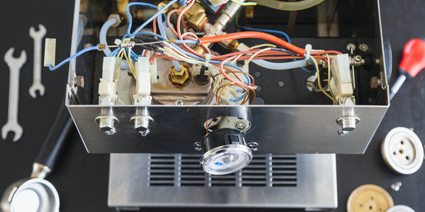 coffee machine being worked