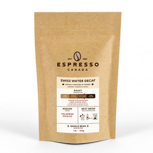 Swiss Water Decaf (Columbian)⎮Italy's Best Espresso Beans⎮Non-Oily Coffee Beans - Espresso Canada
