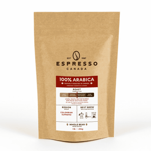 100% Arabica Coffee Beans by Espresso Canada Coffee Bag