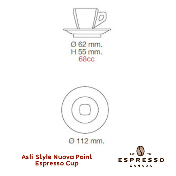 🇮🇹Made In Italy Cappuccino Cup⎮Nuova Point Asti Style⎮Black - Espresso  Canada