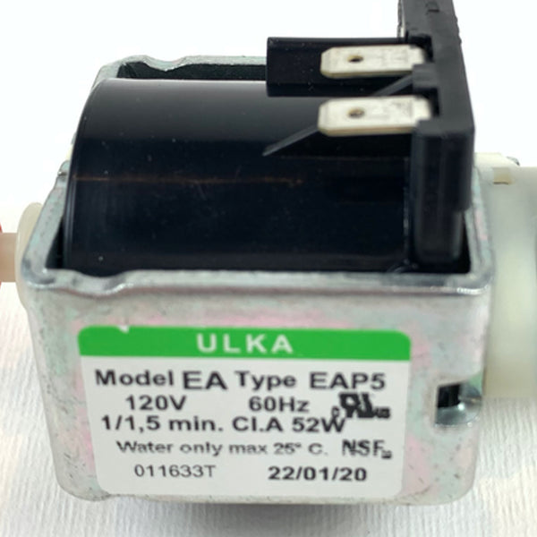 Close Up Ulka Pump Efp5/s 120V-60hz, Saeco Gaggia and DeLonghi replacement part Espresso Canada