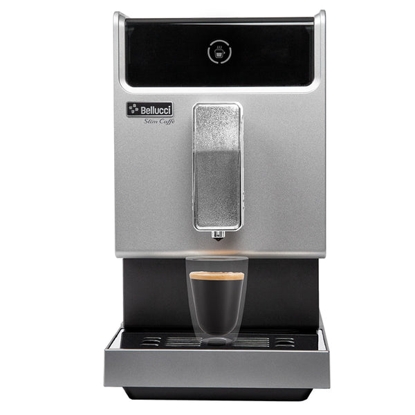 Front view of the Bellucci Slim Caffé bean-to-cup superautomatic espresso machine
