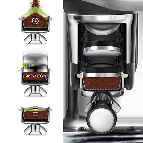 Breville BES881 Barista Touch Impress Automatic Coffee Machine  Puck System Graphic