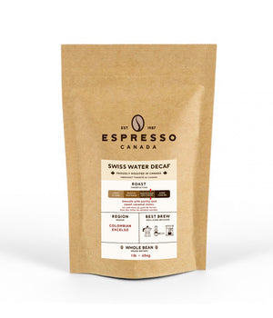 Swiss Water Decaf (Columbian)⎮Italy's Best Espresso Beans⎮Non-Oily Coffee Beans - Espresso Canada