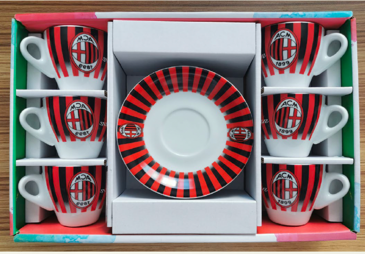 AC Milan Espresso Cup Box Set of 6 cups