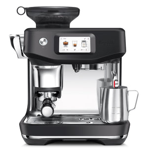 BES881BTR Barista Touch Impress Automatic Espresso Machine Black Truffle Front View
