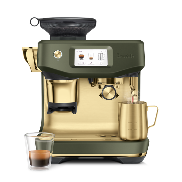 Breville BES881OLB Barista Touch Impress Coffee Machine with Brass Accent