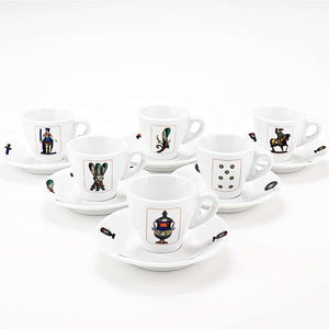 Espresso Cups⎮Porcelain 90 ml⎮Italian Playing Cards - Espresso Canada