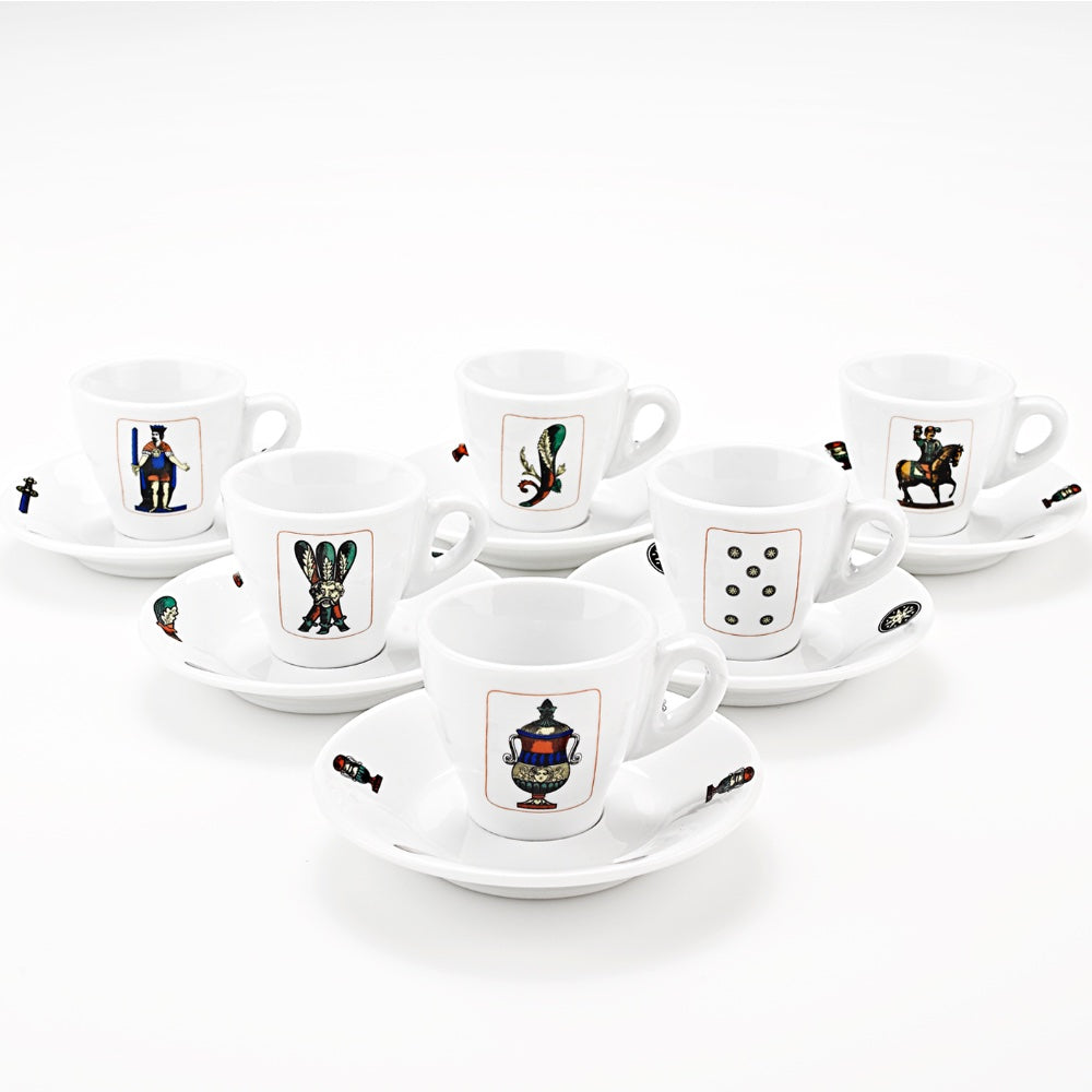 Espresso Cups⎮Porcelain 90 ml⎮Italian Playing Cards