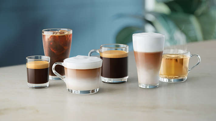 6 coffee selections  Philips EP3347/90 Superautomatic  Espresso Machine + Iced Coffee