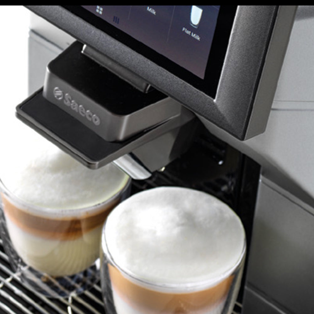 Saeco Magic. M2+ Professional Coffee Machine Close Up Coffee Spout