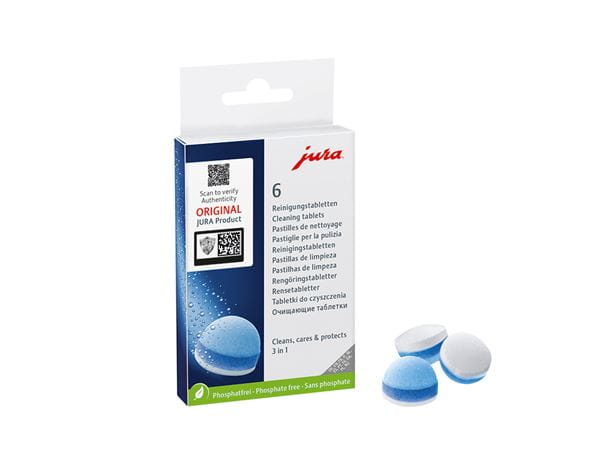 Jura 3-Phase Cleaning Tablets | 6 pack | 24224