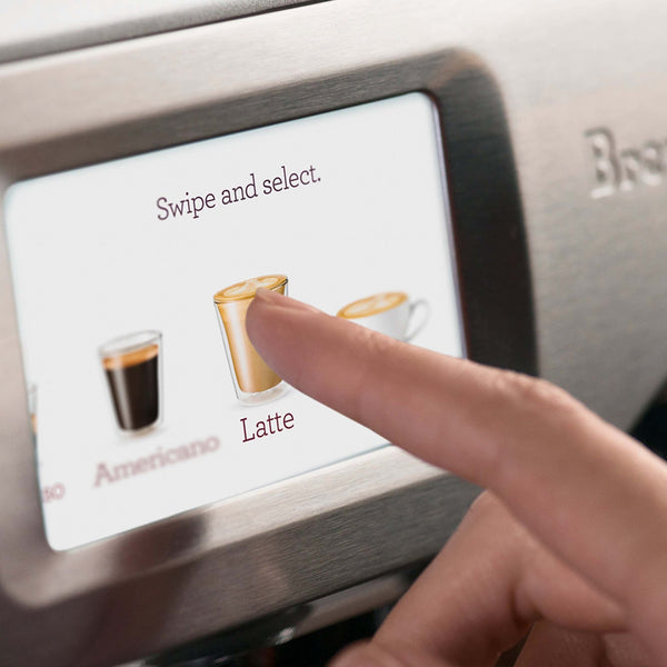 Breville Barista Touch Screen Closeup available at Espresso Canada