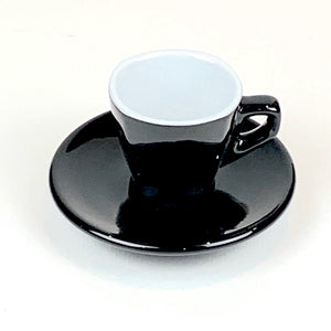 Cappuccino Cup⎮Made In Italy⎮Black Nuova Point Asti Style - Espresso Canada