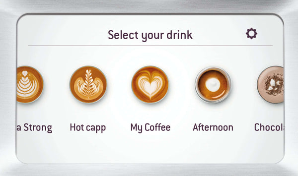 Breville Barista Touch Drink Option Screen available at Espresso Canada