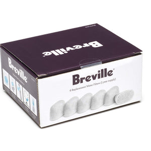 Breville BWF100 replacement water filter for coffee machines, shown in the image with its compact design and filtration features.