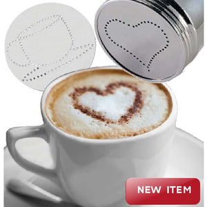 Cappuccino decoration stencil in stainless steel