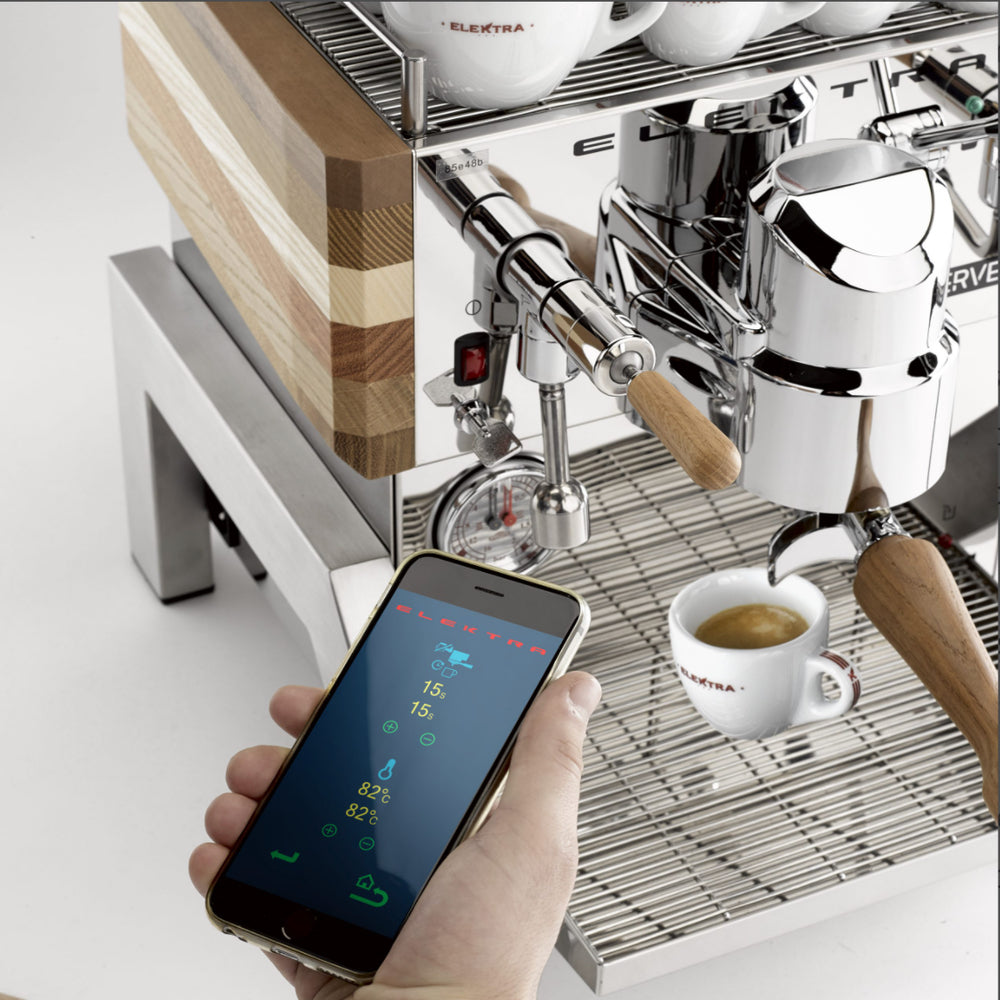 Elektra Verve Manual Espresso Machine Phone App Available at Espresso Canada