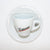 Porcelain Espresso Cup with Word Espresso on Front