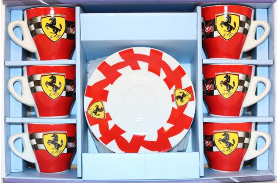 Espresso Cups⎮Porcelain 90 ml with Ferrari Emblem on front