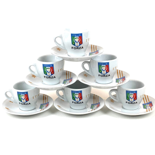Italian National Soccer Forza Italia Azzurri Espresso Cup in Pyramid