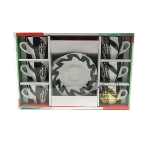 Serie A Italian Soccer Inter Espresso Cup and Saucer Set of 6
