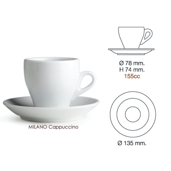 Nuova Point Cappuccino Cup Milano Cup Dimensions
